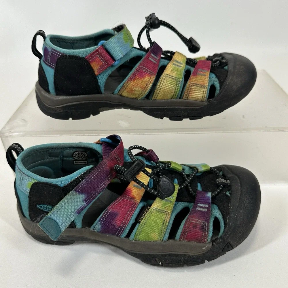KEEN Newport H2 Rainbow Tie Dye Sandal Big Kid Size 2‎ Water Hiking Sport Shoes